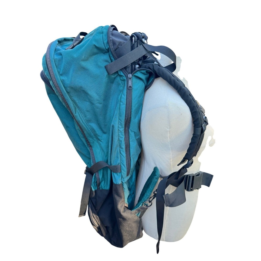 Vintage LL Bean Backpack‎ Teal Green Hiking Outdoor Bag Eagle Creek Rucksack